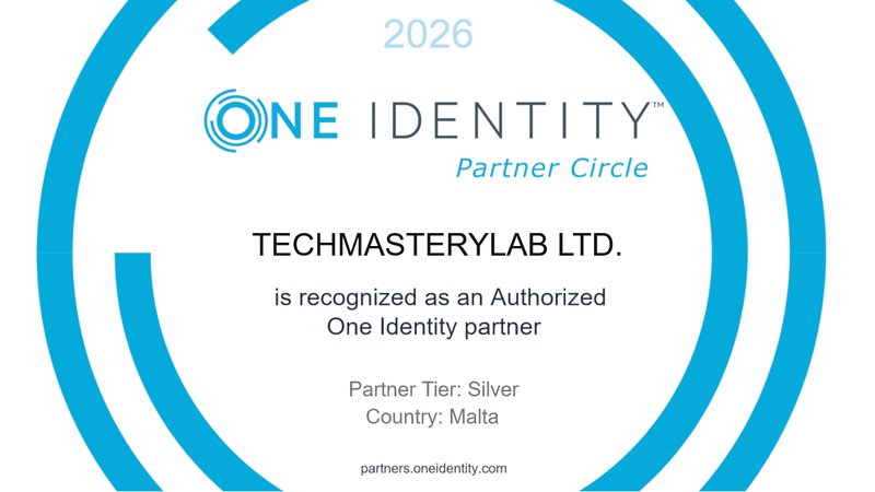 One Identity Silver Partner Certificate